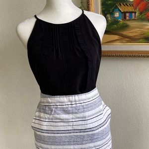 Simple, Racer Back, Black Blouse and Flowy.